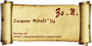 Zsupos Mihály névjegykártya