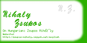 mihaly zsupos business card